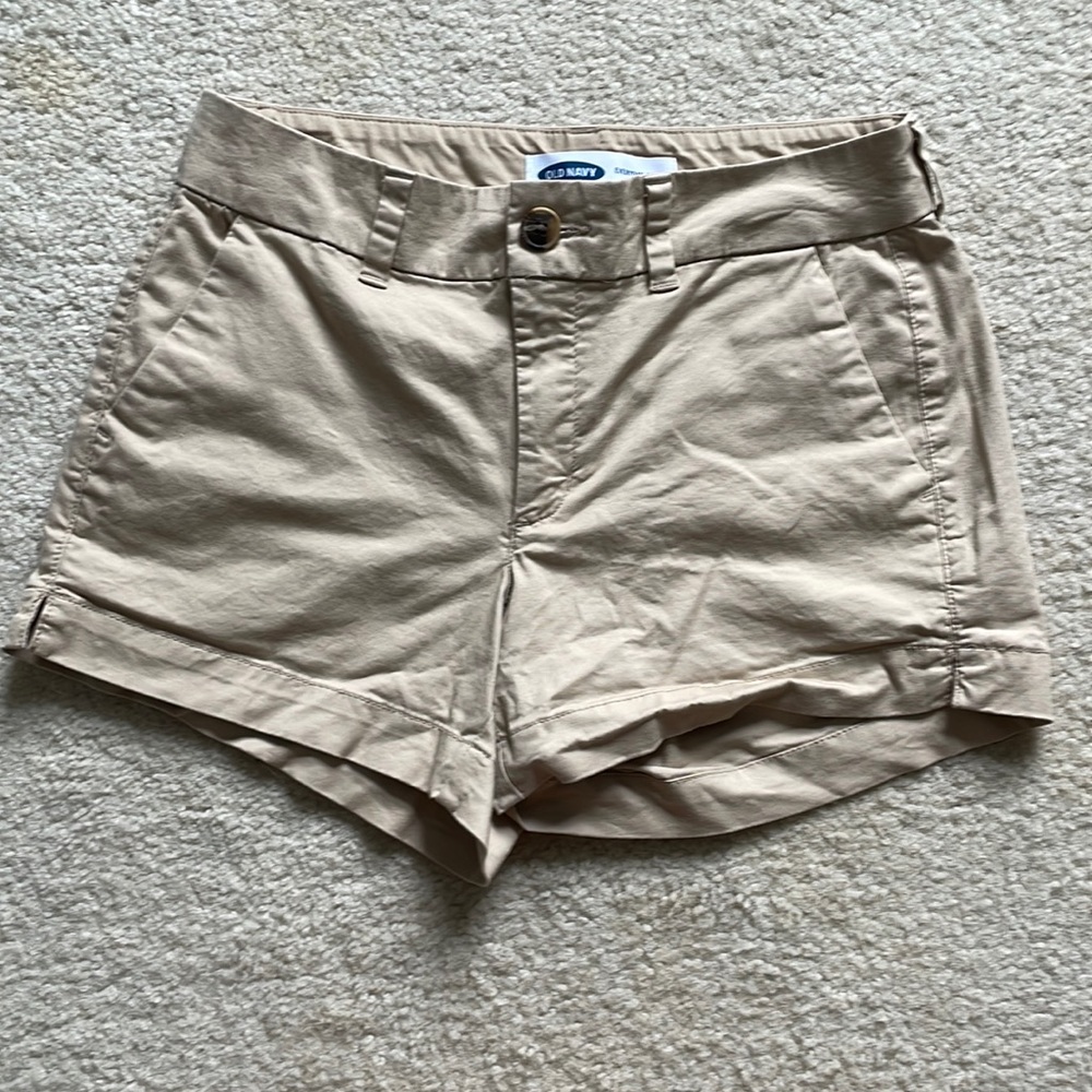 old navy tan shorts khaki
